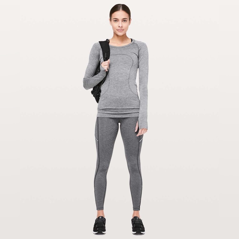 Lululemon Athletica Charcoal Leggings with Black Accents